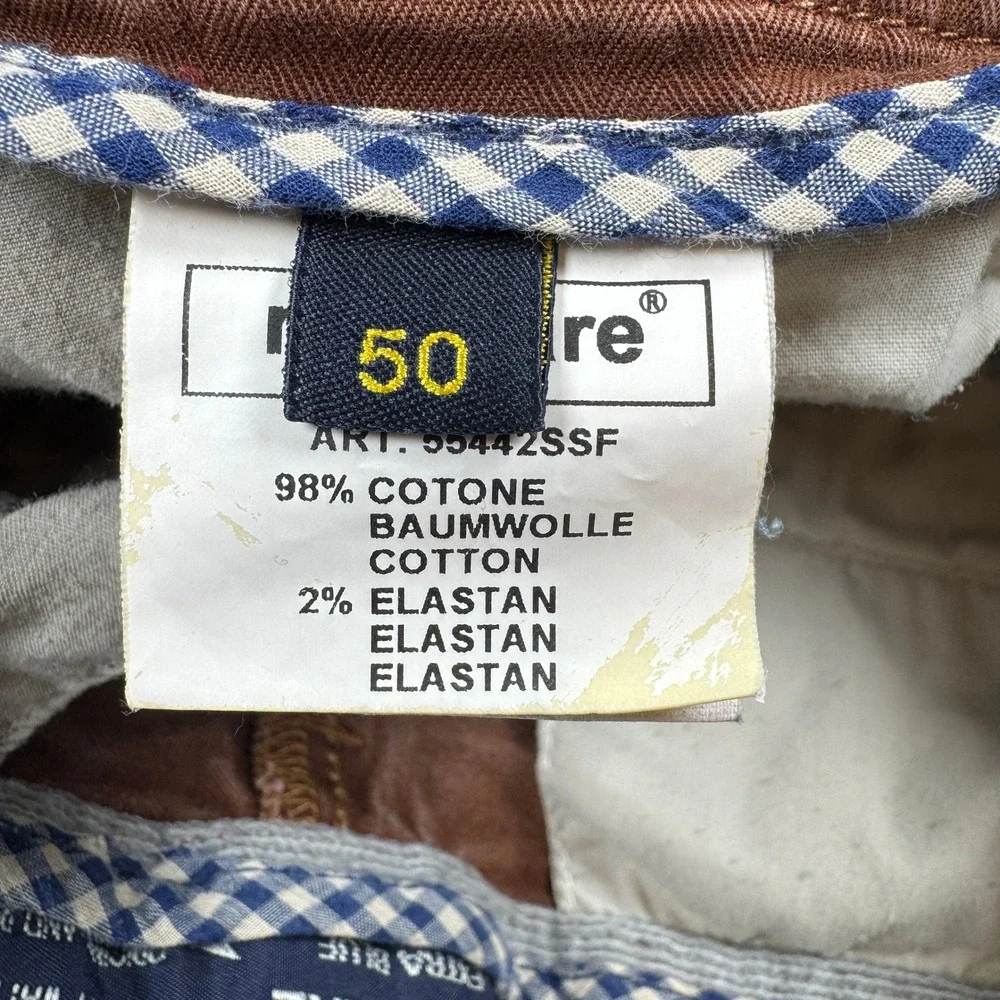 VTG Navigare Men's Pants Soft Slim Fit Brown Size 50 32(?) Italy Limited Retro